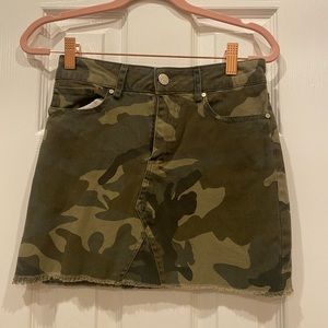 Kendall and Kylie camo mini shirt. XS